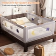 thumbnail image 7 of Queen Size 3-Side Toddler Bed Rail –Adjustable Height, Dual Lock, Reinforced Base, 59x78.7x78.7" (3 packs), 7 of 7