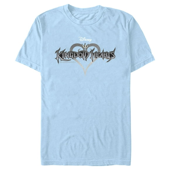 Men's Kingdom Hearts 1 Game Logo  T-Shirt - Light Blue - Large