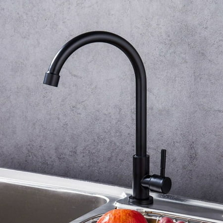 

304 Stainless Steel Kitchen Faucet Water Purifier Single Lever Hole Tap Cold