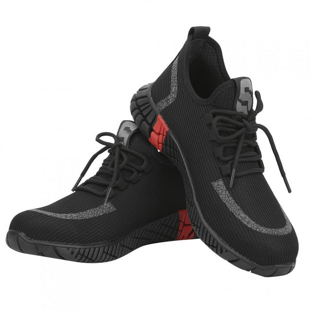 Wchiuoe Chaussures de Sécurité pour Hommes Bottes de Travail Embout d'Acier Espadrilles Espadrilles Randonnée Protectrices