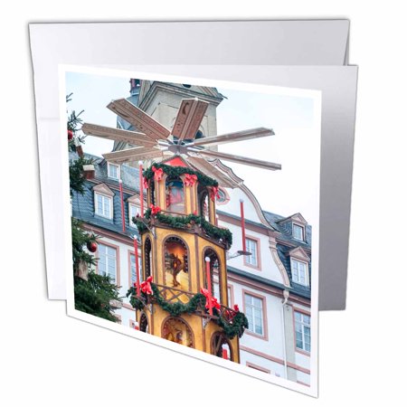 3dRose Holiday pyramid decoration at the Christmas market, Koblenz, Germany, Greeting Cards, 6 x 6 inches, set of