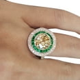 thumbnail image 5 of Grandest Birch Women Big Round Multicolor Cubic Zirconia Engagement Finger Ring Jewelry Alloy, Cubic Zirconia Silver, 5 of 5