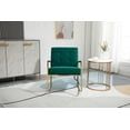 thumbnail image 2 of Accent Chair, Modern Velvet Fabric Leisure Rocking Chair with Stainless Steel Feet and High Backrest, Comfy Single Sofa Rocker Armchair for Lounge Nursery Living Room, Emerald, 2 of 9