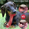 thumbnail image 4 of Juguetes para masticar para perros duraderos, juguetes para perros grandes, masticadores agresivos, limpieza de dientes de goma Natural resistente, huesos para masticar, 4 of 5