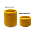 thumbnail image 5 of COUVER Basketball Star Golden Yellow Wristband with Laker Purple Number 23, 2.5 Inch, 1 Pair, 5 of 7