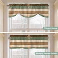 thumbnail image 4 of Farmhouse Sage Green Brown Tie Up Valance Curtains for Windows, Kitchen Curtains Window Shades, Country Vintage Wooden Light Filtering Roman Curtain Valances for Bedroom/Bathroom/Cafe 54"x18", 4 of 9