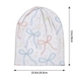 thumbnail image 2 of Adult Knitted Cap 11 X 10.6 In Two-Layer Design Breathable Light Dry And Easy Care Covering All Antiskid Anti-Wrinkle Romantic Thin Vintage Lace Ribbon Bow Pattern, 2 of 8