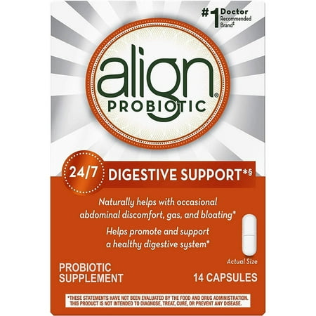 Align Probiotic, Probiotics for Women and Men, Daily Probiotic Supplement for Digestive Health*, #1 Recommended Probiotic by Doctors and Gastroenterologists‡, 14 Capsules