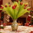 thumbnail image 6 of Gustave 46 Pcs Christmas Tree Decorations Set 15" Lime Green Pampas Grass Picks Stems 1.6" Hanging Christmas Ball Ornaments for Xmas Tree Topper Wreath Decor, 6 of 8