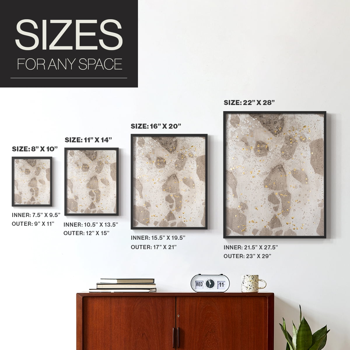 Chordata I Framed Print in Black Solid Wood Framed Print No Nail Hanging