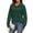 Green, variant on NAYTOAO Women Ruffle Collar Polo Knit Sweater Long Sleeve Button Pullover