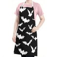 thumbnail image 5 of Halloween Bat Apron-Garden Aprons for Women with Pockets-Cotton Linen Waterproof Kitchen Cooking Gardening Aprons Adjustable for Kitchen,Cooking,BBQ and Salon 32"x27", 5 of 7