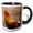 Black/White, variant on 3drose, Red Jungle Fowl, Corbett National Park, -as10 Jra0484 - Jagdeep Rajput, 15oz Two-tone Black Mug