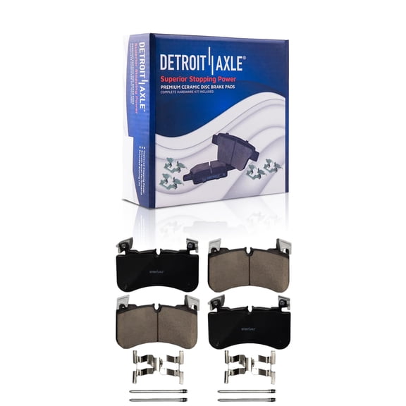 Detroit Axle - Front Ceramic Brake Pads for Land Rover Range Rover Sport Discovery Defender 90 110 130, Brake Pads with Hardware Assembly Replacement