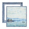 thumbnail image 1 of Marco de fotos FOLKOR de lona flotante de 8 x 8 pulgadas, paquete de 2, azul, 1 of 9