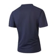 thumbnail image 5 of Men's T-Shirt Pocket Short Sleeve Shirts Running Athletic Workout Active Sun Protection Quick Dry Big and Tall Size S-3XL Navy, 5 of 8