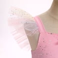 thumbnail image 6 of IBTOM CASTLE Toddler Flower Girl Dress, Flutter Sleeve Floral Embroidery Smocked Tulle Tutu Princess Dresses for Birthday Wedding Pink, 6 of 7