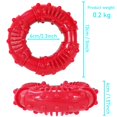 thumbnail image 3 of - Anillo para masticar, juguetes para perros, juguetes indestructibles de caucho natural para perros (rojo), 3 of 5