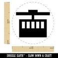thumbnail image 2 of Ski Tram Lift Self-Inking Rubber Stamp Ink Stamper - Green Ink - Medium 1 Inch, 2 of 7