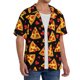 thumbnail image 2 of Fotbe Cartoon Pizza Camisa Estampada de Manga Corta para Hombre, Casual de Verano, Estilo Playero, Sin Arrugas-Medium, 2 of 5