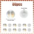 thumbnail image 2 of 1 caja de 80 cuentas de piedra lunar de vidrio a granel de 10 mm, cuentas esmeriladas, bolas redondas transparentes mate, espaciadoras de escarcha Aurora, cuentas sueltas, 2 of 6