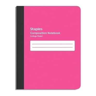 Staples Composition Notebook 9.75" x 7.5" College Ruled 70 Sh. Pink (24488) TR55084N/55084
