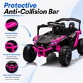 thumbnail image 6 of 24V Kids Powered Ride On UTV, Electric Ride On Car for Kids Ages 3-5 with Remote, Bluetooth, LED Lights, 4-Wheel Suspension, Pink, 6 of 7