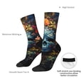 thumbnail image 4 of KLL Butterfly Flower Skull A Print Cool Socks Men's Women's Crew Socks Funny Crazy Novelty Stockings, 4 of 6