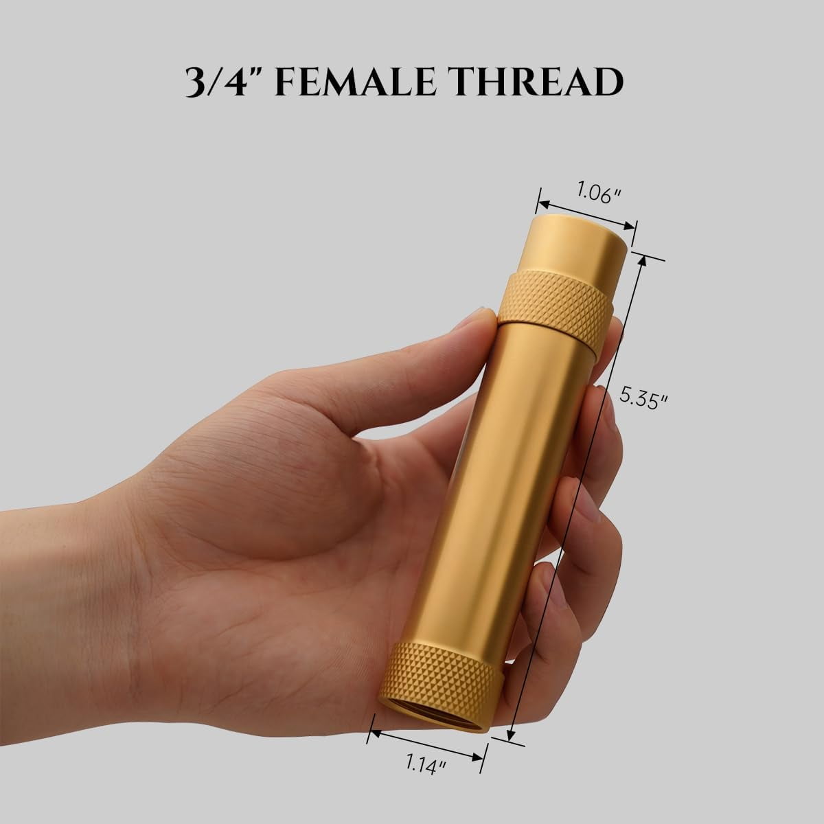 JJEAN-Heavy Duty Brass Hose Nozzle, High Pressure Adjustable Twist Hose Nozzle with 2 Rubber Washers, Fits Standard Hoses, Water Hose Nozzles for Patio, Lawn, Car Wash
