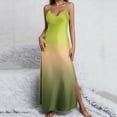 thumbnail image 2 of QSAWXQZ Women's Satin Floral Graphic Maxi Dress Sleeveless V Neck Slip Dress with Side Slit Elegant Party Wedding Guest and Evening Wear Multicolor-11 S, 2 of 8