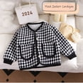 thumbnail image 3 of Shadoumai Back To School Clothes Girls Plaid Jacket Long Sleeve Spring Cardigan Button Down Coat Outwear With Pocket Stylish Comfortable Warm Fashionable, 3 of 9