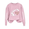 thumbnail image 2 of Elvqul Sweatshirt for Women Pullover Long Sleeve Sweatshirts Crewnecks Graphic Casual Pink Comfy Ladies Hoodies Hoodless, 2 of 4