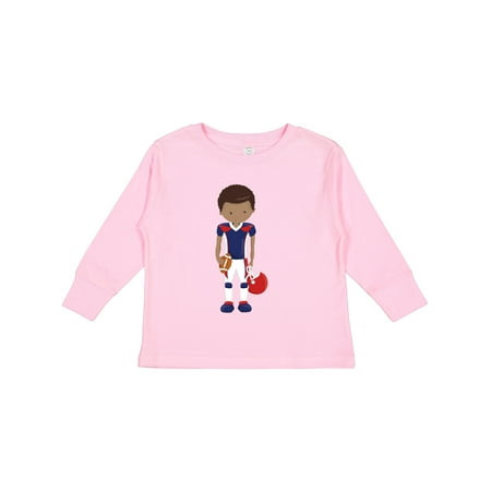 

Inktastic African American Boy American Football Rugby Boys Long Sleeve Toddler T-Shirt