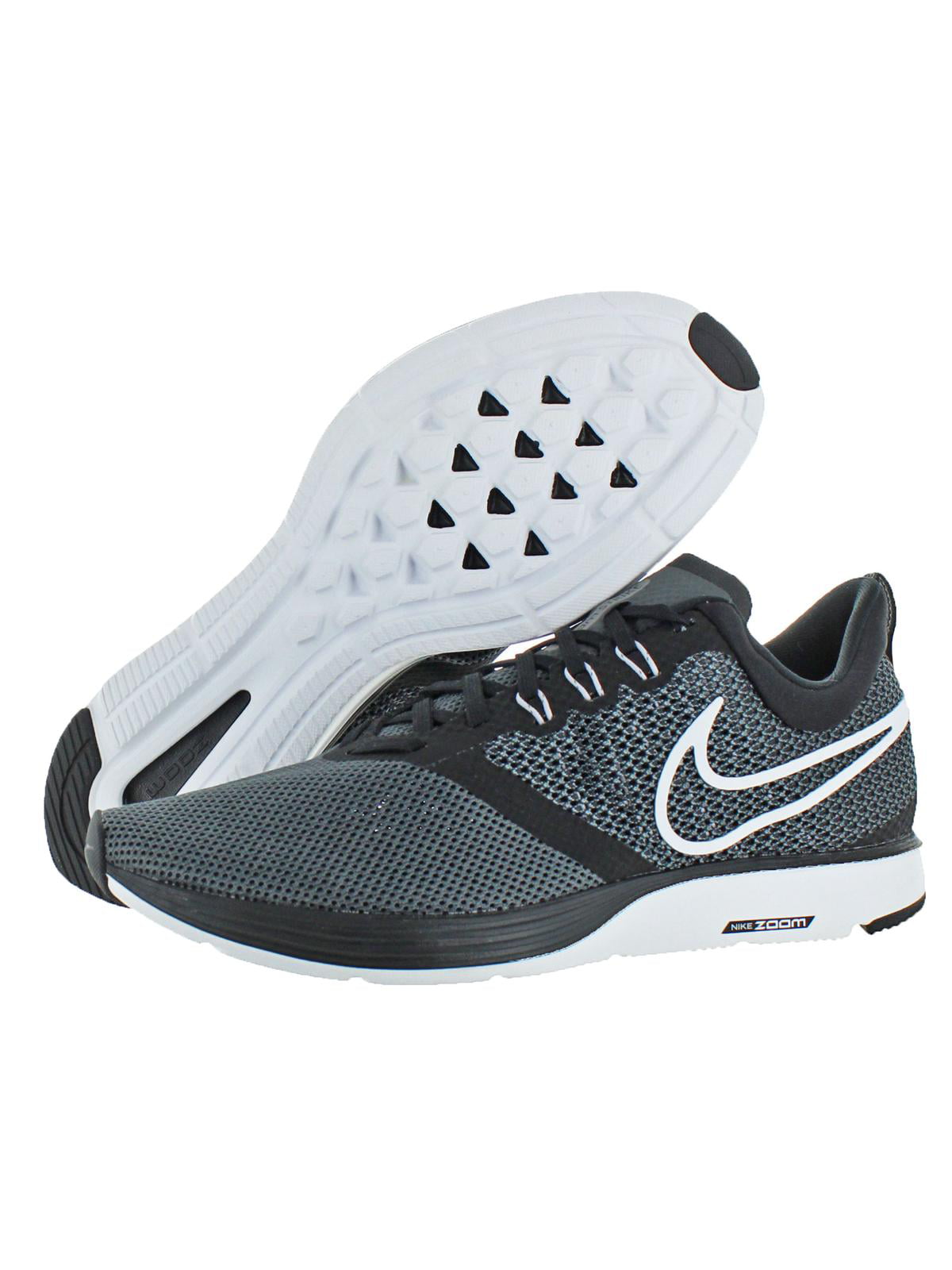 Nike Men's Dark Grey / White - Stealth Black Ankle-High Mesh Shoe 8M - Walmart.com