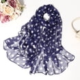 thumbnail image 2 of UJNDER Shawl Wraps for Women Elegant Sophisticated Scarf with Polka Pattern Lightweight Breathable Soft Shawl Scarf for Women Navy_001,One Size, 2 of 7