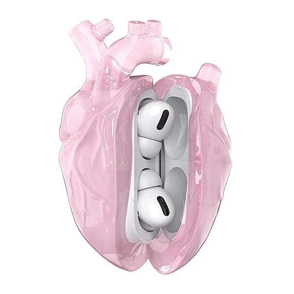 Original Heart Case for AirPods Pro 2/AirPods 4, Clear Liquid Silicone Cover with Full Protection