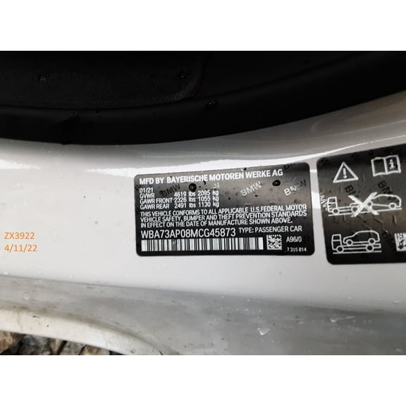 Pre-Owned 2021 BMW 430i Air Conditioning A/C AC Compressor OEM 11K Miles - LKQ316418796 - Verify Specific Vehicle Fitment In Description - (Good)