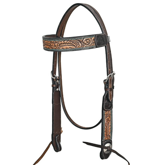 HILASON Western Horse Headstall American Leather Brown
