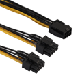 thumbnail image 3 of 5X PCI-E PCI Express 6Pin Female to Dual Dual 2-Port 8Pin (6+2Pin) Male F/M Adapter GPU Video Card Power Cord 18AWG 20cm, 3 of 5