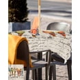 thumbnail image 5 of Boanket Outdoor Tablecloth with Umbrella Hole for Patio/Picnic/Party/Camping, Colorful Birds Waterproof Table Cloth Square Cover Washable, Vintage Farmhouse Envelope Postmark (60"x 60"), 5 of 7