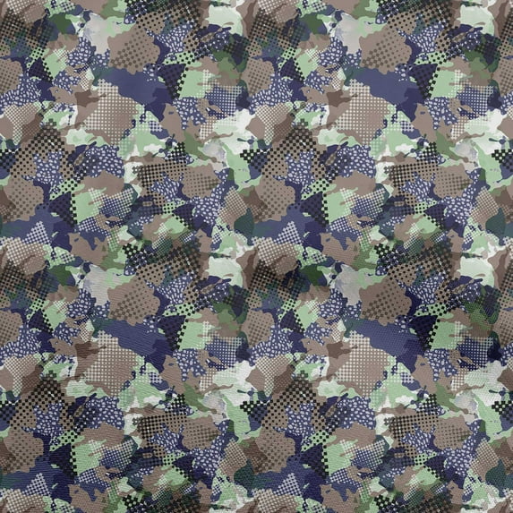 oneOone Cotton Silk Blue Fabric Abstracts Quilting Supplies Print Sewing Fabric By The Yard 42 Inch Wide