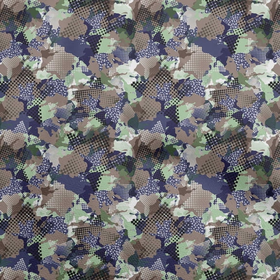 oneOone Polyester Spandex Blue Fabric Abstracts Fabric For Sewing Printed Craft Fabric By The Yard 56 Inch Wide