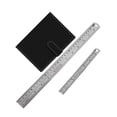 thumbnail image 3 of Combination Square Ruler Stainless Steel Rulers Metal Ruler Kit for Home Office, 3 of 8