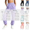 thumbnail image 3 of Women's Solid Color Jogger Pants, Elastic Drawstring Waist Casual Long Trousers with Dual Side Pockets, Comfort Loose Fit Bottoms for Sports and Daily Wear Gray M(M), 3 of 7