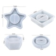 thumbnail image 6 of Heat Resistant Epoxy Mold Bendable DIY Pentagram/Square Style Candlestick Mold for Home, 6 of 8