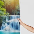 thumbnail image 3 of Creowell Waterfall Forest Blue Water Pretty Shower Curtain Bathroom Decor 100% Polyester Fiber Chic Modern Style with Hooks 36x72, 3 of 7