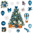 thumbnail image 2 of Christmas Magnetic Refrigerator Stickers Set, Holiday Kitchen Decor, 18-Piece Blue Winter Themed Magnets for Appliances, Durable PVC, Easy to Clean, 2 of 8