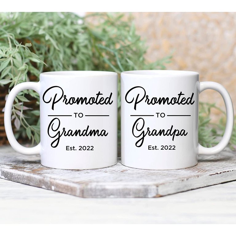 New Grandpa Gift Mug - "Grandpa Est. 2024" Baby Announcement Coffee Mug - 11oz Ceramic Cup