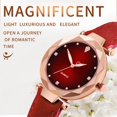 thumbnail image 3 of Resicozy Women's Vintage Watch Quartz Watch with Leather Strap Dress Wristwatch for Ladies Red, 3 of 6