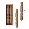 thumbnail image 2 of Creative Co-Op Unscented Totem Taper Candles in Box, Set of 2, Cappuccino, 2 of 9